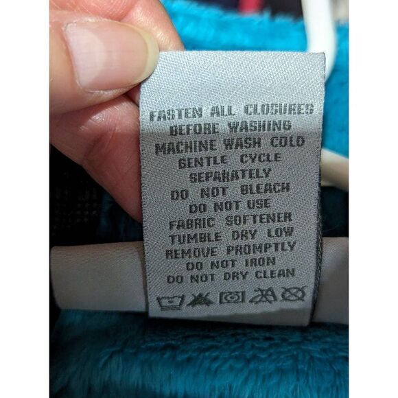 Free Country Women’s Teal Plush Lined Plaid Full Zip Ski Jacket Size Medium - Picture 4 of 7